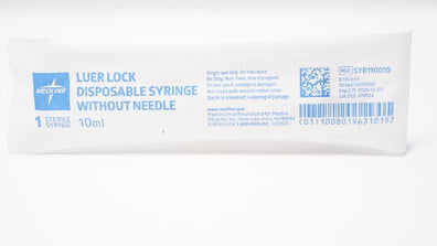 Medline SYR110010 Luer Lock Disposable Syringe w/o Ndle. 10mL